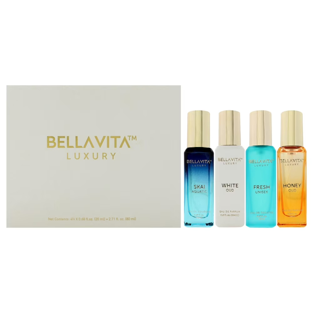 BELLAVITA 4x 20Ml Each SKAI AQUATIC,FRESH,HONEY OUD,WHITE OUD Women EDP Spray