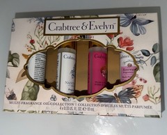 Crabtree & Evelyn Perfume Oil Collection 4 x 0.33floz – ROSEWATER, PEAR & PINK