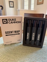 Duke Cannon Scent Map, 3-Piece Set of .3oz/8ml Spray Fragrances, NEVER USED