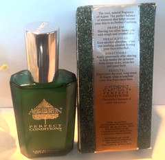Aspen Perfect Conditions Low alcohol aftershave 2 OZ VTG Quintessence’93 DAM BOX