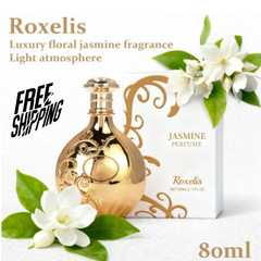 Roxelis Fresh Jasmine Perfume 80ml Spray Natural Floral Fragrance Alcohol Free