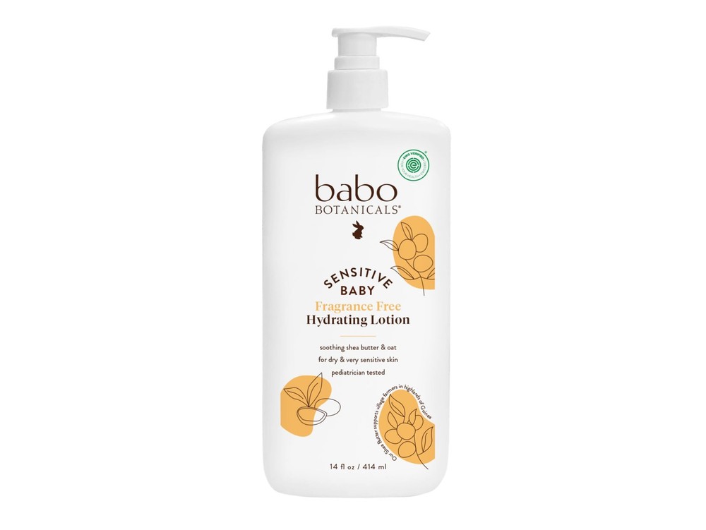 Babo Botanicals Sensitive Baby Fragrance-Free 14 Fl Oz (Pack of 1), White