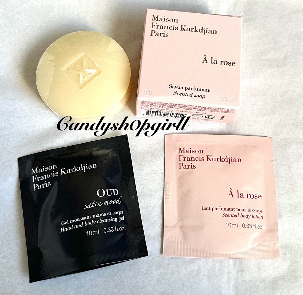 Maison Francis Kurkdjian A La Rose Scented Soap & Body Lotion + Oud Satin Mood
