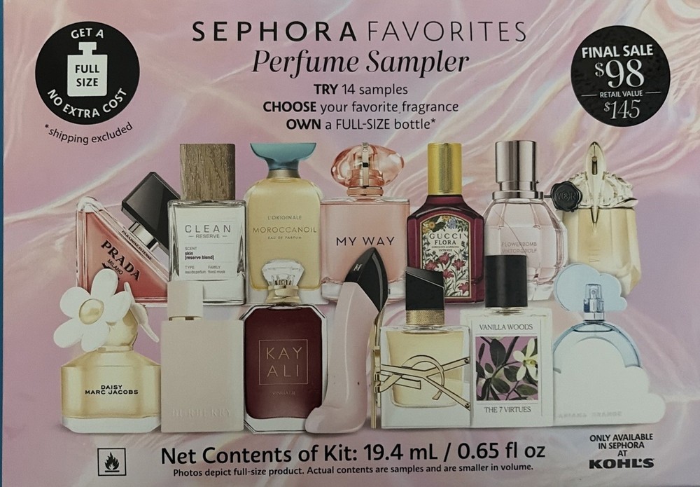 SEPHORA FAVORITES 14pc Perfume Sampler Gift Set *NO CERTIFICATE*