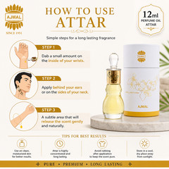 Ajmal Attar Perfume Oil 12ml Choose Fragrance Arabian Alcohol Free Long Lasting