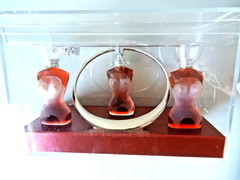 Jean Paul Gaultier Classique Perfume Set, Acrylic Case, Large Pendant, Neckchain