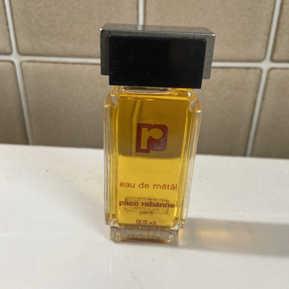 Vintage PACO RABANNE Eau de Metal .67 Oz Eau De Toilette Splash HTF Rare