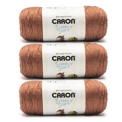 Simply Soft Sienna Yarn – 3 Pack of 170.1g/6oz – 100% Acrylic – #4 Worsted (M…