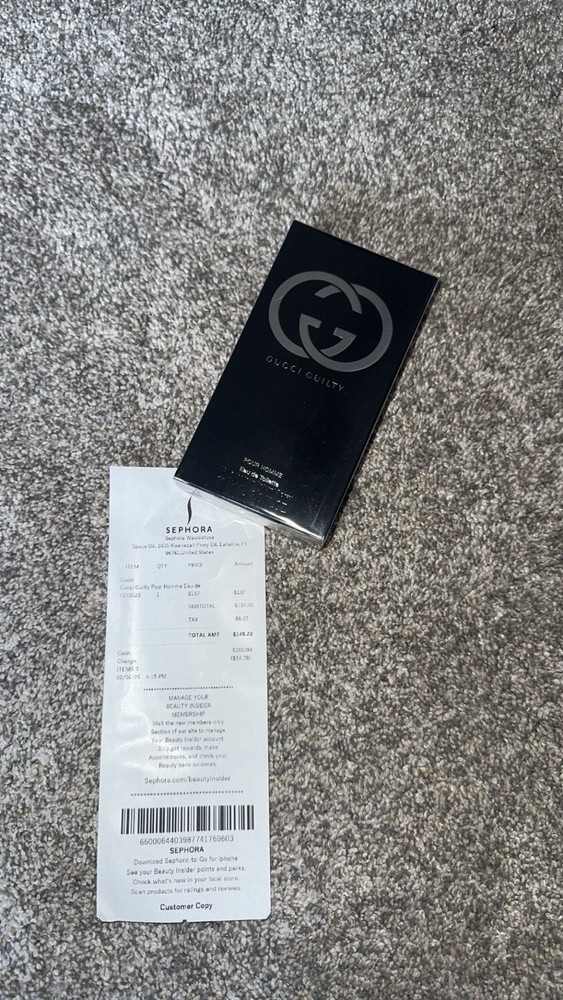 Gucci Guilty Pour Homme Eau de Toilette Spray Cologne for Men, 3 fl oz