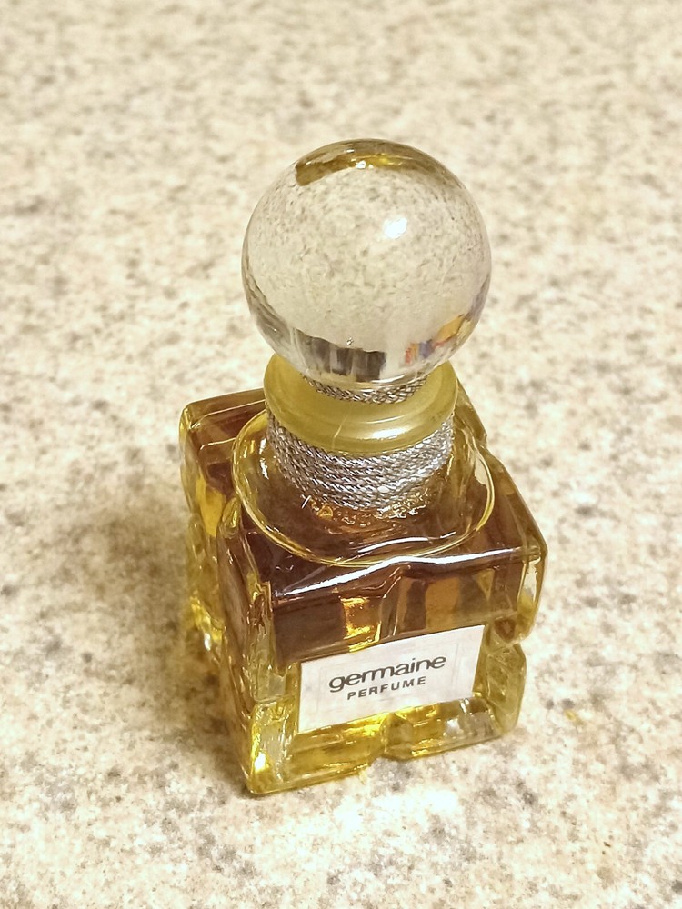 Corded vintage Germaine perfume by Germaine Monteil 1/4 fl oz mini bottle parfum