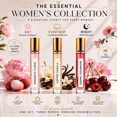 Women’s Fragrance Discovery Set, 3 x 10ml Travel Spray Perfume Collection
