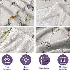 Soft Christian Throw Blanket with Flowers – Birthday Gift