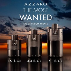 Azzaro The Most Wanted Eau de Parfum 3.3 Fl Oz (Pack of 1), Metallic/Black