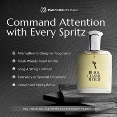 Affordable Black Classic Match 2.5 Oz Eau De Toilette – Long-Lasting Woody Scent