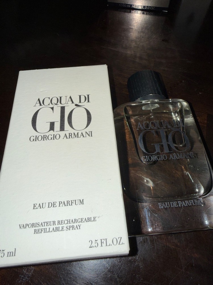 Aqua Di Gio for Men Eau de Parfum Refillable Spray 2.5 oz