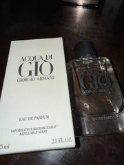Aqua Di Gio for Men Eau de Parfum Refillable Spray 2.5 oz