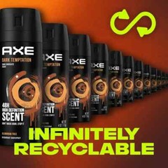 3 Packs Of Axe Deodorant Body Spray Dark Temptation Mens Fragrance 150ml