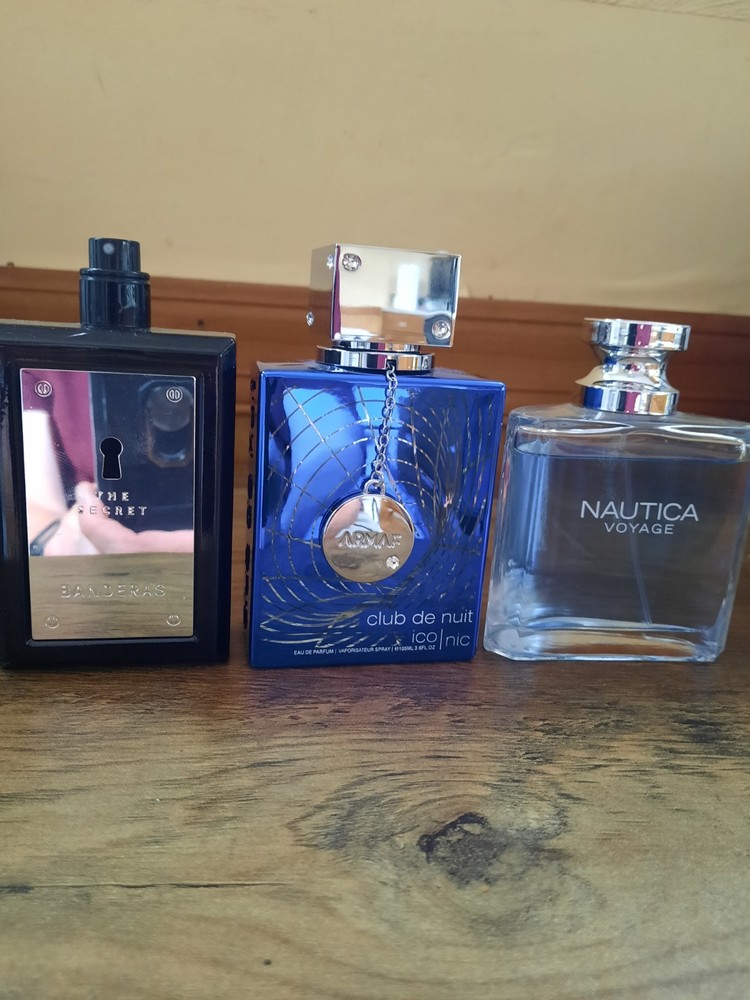 cologne lot for men, Club de nuit Iconic edp 3.6, Banderas The Secret, Nautica V