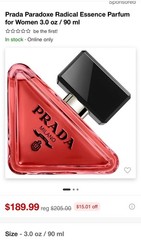 Prada “PARADOXE RADICAL ESSENCE”, 3.0oz Women’s Perfume Brand New In Box