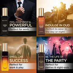 Bellavita Luxury Men’s Perfume Gift Set with CEO Man, G.O.A.T., Klub, and Oud…