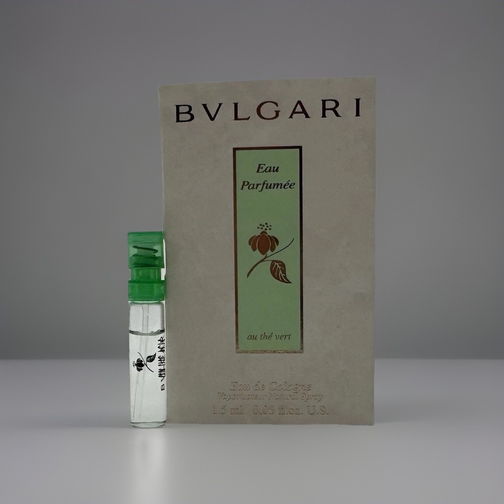 Bvlgari Eau Parfumee Au The Vert Eau de Cologne Sample Spray .05oz 1.5ml in Card