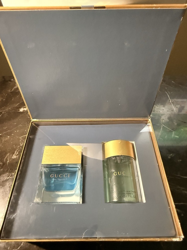 Gucci Pour Homme II 100ml 3.3oz EDT Gift Set NEW Rare Discontinued Authentic HTF