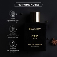 BellaVita Luxury CEO Man Eau De Parfum 100ml 3.4oz Woody for Men
