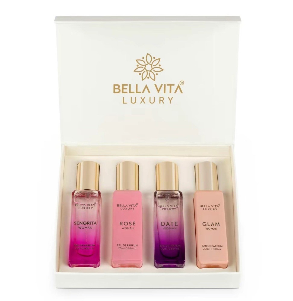 Brand New Bella Vita Luxury Woman Eau De Parfum Gift Set 4×20 ml Long Lasting