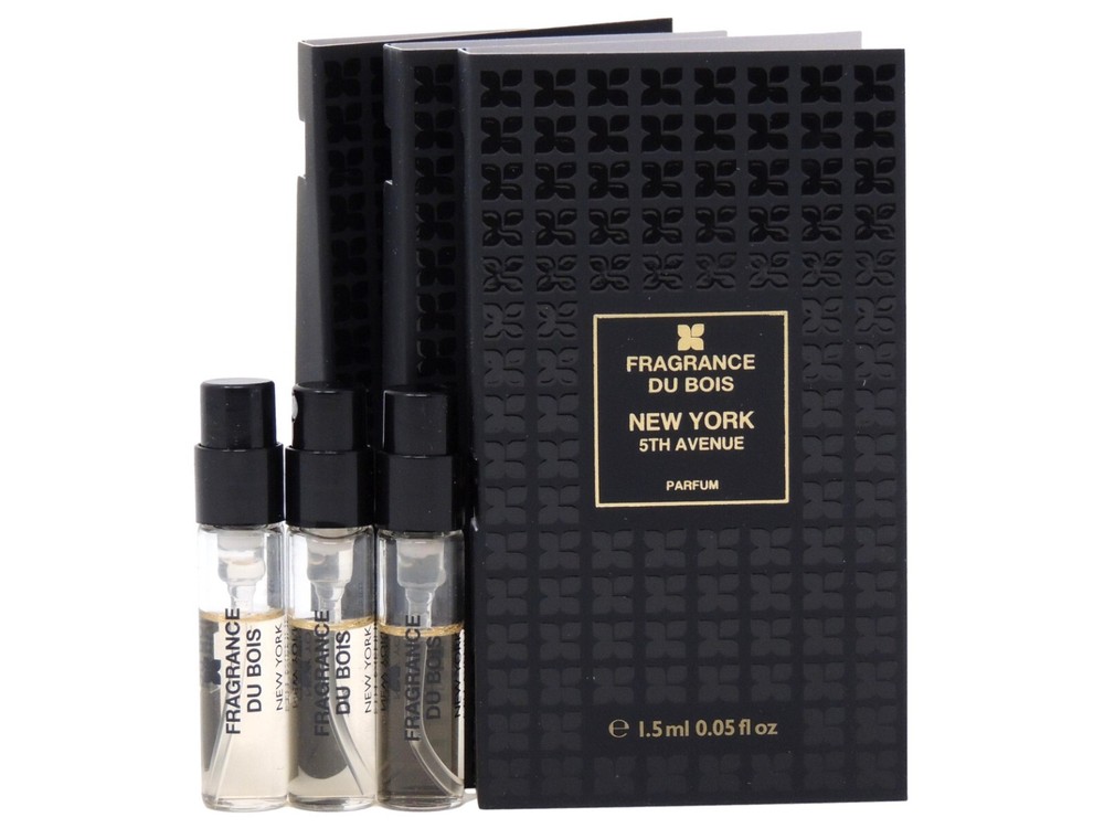 FRAGRANCE DU BOIS NEW YORK 5TH AVENUE 1.5ml .05fl oz x 3 COLOGNE PERFUME SAMPLES