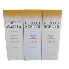 PERFECT SCENTS J’ADORE Eau De Toilette, 3.4 fl oz, (3 Pack Set)