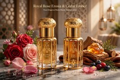 Royal Rose Erosia And Cedar Ember Attar Set | Alcohol-Free Perfume Oil Unisex