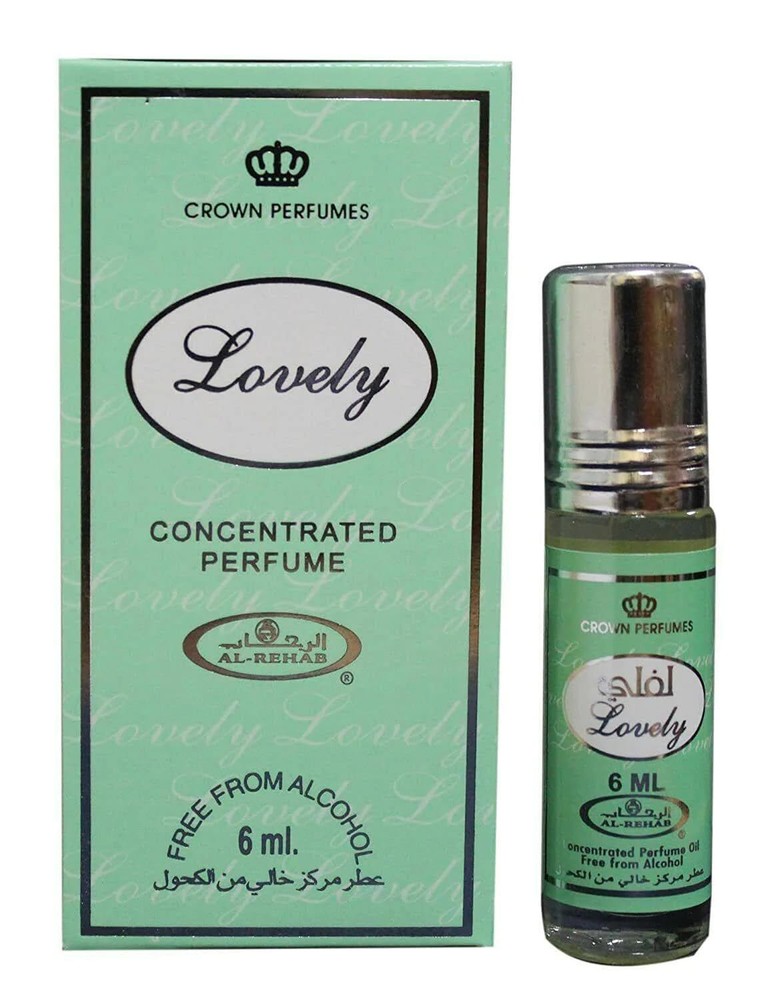 Al Rehab perfumes Lovely Concentrated Perfume 0.2 Ounce (Pack of 1), Green