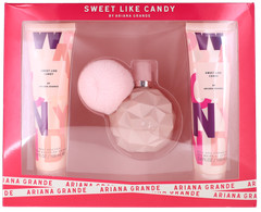 Sweet Like Candy by Ariana Grande Women Set: EDP + SG + BL 3.4+3.4+3.4oz New
