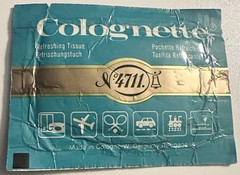 ECHT KOLNISCH WASSER No. 4711 ORIGINAL Colognette Refreshing Towelette RARE