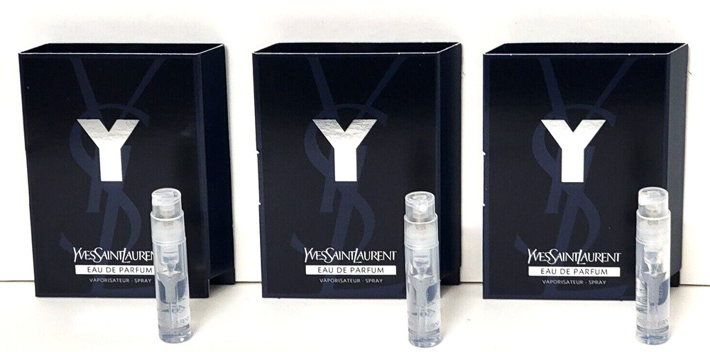 Y EAU DE PARFUM 0.04 fl oz by YSL YVES SAINT LAURENT (3 Carded Spray Vials MEN)