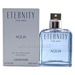 Eternity Aqua by Calvin Klein for Men 6.7 oz EDT Spray NIB AUTHENTIC