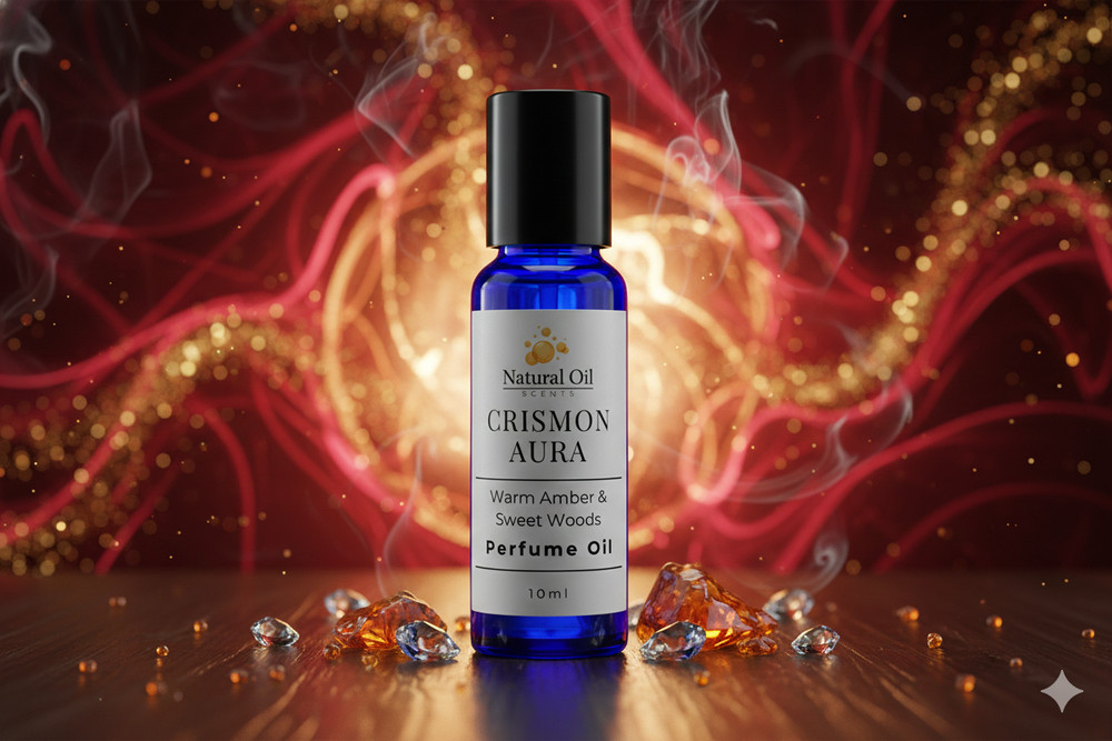 Crimson Aura – Amber Saffron Roll-On Perfume Oil Vegan Alcohol FREE