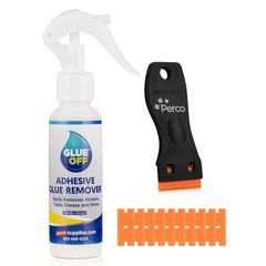 Perco Glue Off Adhesive Sticker Remover 3.3 fl. Fl Oz (Pack of 1), clear