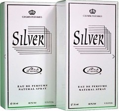 Silver by Al Rehab 35ml Eau De Parfum spray USA SELLER (PACK OF 2)