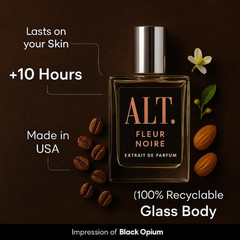 Fleur Noire – Inspired by Black Opium Perfume for Women, Extrait De Parfum, Long