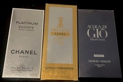 (3Pack)Chanel Platinum Égoïste Pour Homme Eau de Toilette Spray Regular Size 3.4