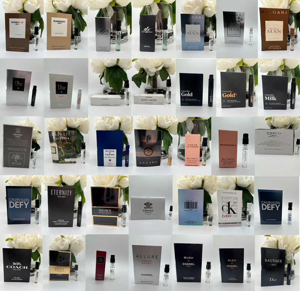 Men’s Cologne Perfume Sample Vial Set – Lot x 10 Designer Perfume Assorted Vials