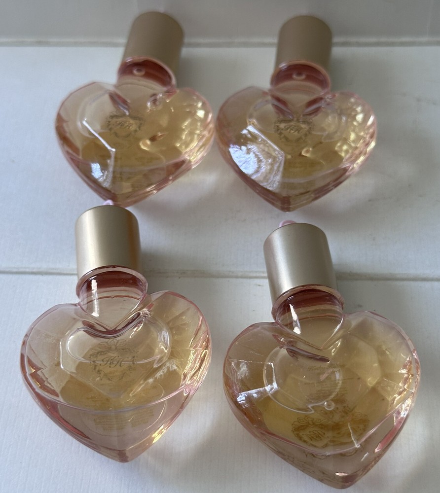 MY SECRET by Kathy Hilton 4 x .25 oz Heart Shaped Perfume Roll-On For Women NEW