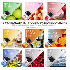 36pcs luxurious Scented Hair Perfume Oil 9 in 0.04 Fl Oz (Pack of 36), Clear