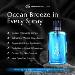 Blue Depths Eau De Toilette Fragrance Spray – 3.4 Fl Oz. Fresh Aquatic Cologne f