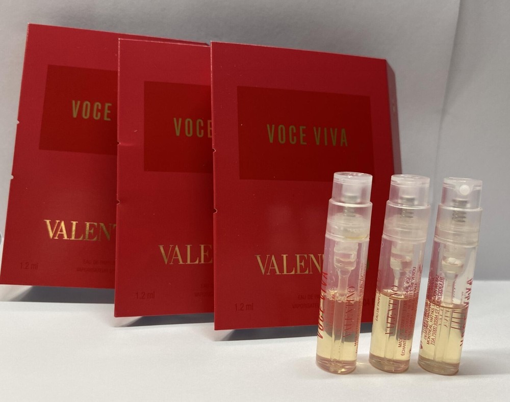 3 x Valentino Voce Viva Eau De Parfum 1.2ml/0.04oz Each NEW