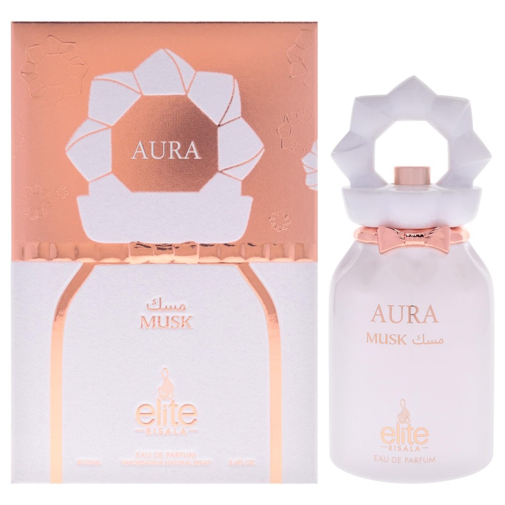 Risala Elite Aura Musk EDP Unisex, Oriental Floral Musk Fragrance 3.4 oz Spray