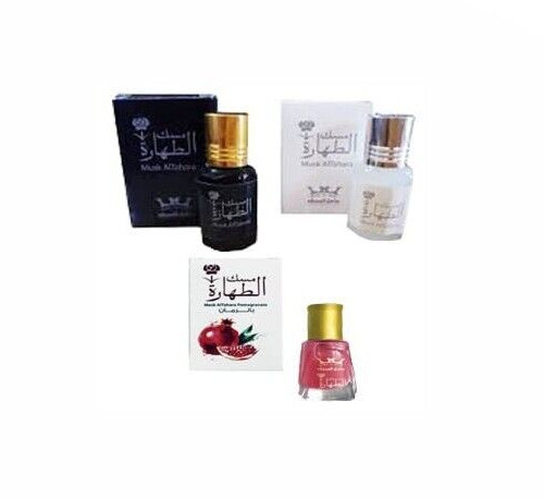 3 Pcs X 6ml Tahara Musk for Women Pure White, Black and Roman Perfume Musk Oil
