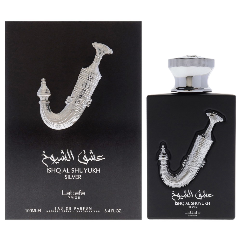 3 Pack Pride Ishq Al Shuyukh Silver by Lattafa for Unisex – 3.4 oz EDP Spray