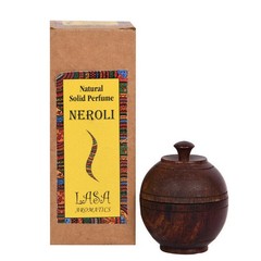 Lasa Neroli Natural Solid Perfume And Long Lasting Fragrance 6 gm Wooden Jar
